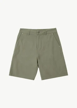 Shorts<Afends Harper  - Canvas Workwear Short 22" Olive