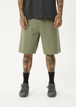 Shorts<Afends Harper  - Canvas Workwear Short 22" Olive