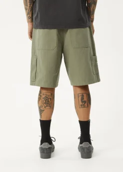 Shorts<Afends Harper  - Canvas Workwear Short 22" Olive