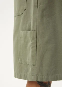 Shorts<Afends Harper  - Canvas Workwear Short 22" Olive