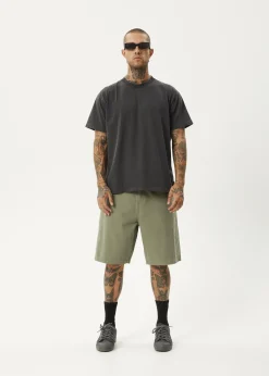 Shorts<Afends Harper  - Canvas Workwear Short 22" Olive
