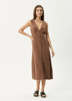 Dresses<Afends Hartley  - Maxi Dress Cinnamon
