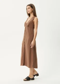 Dresses<Afends Hartley  - Maxi Dress Cinnamon
