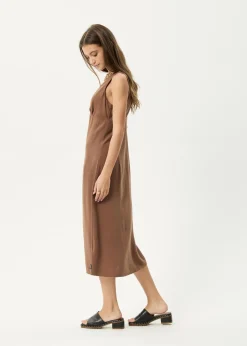 Dresses<Afends Hartley  - Maxi Dress Cinnamon