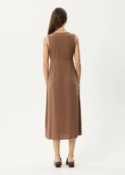 Dresses<Afends Hartley  - Maxi Dress Cinnamon