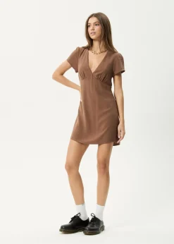 Dresses<Afends Hartley  - Mini Dress Cinnamon