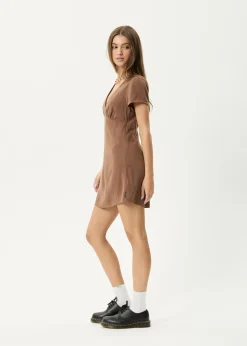 Dresses<Afends Hartley  - Mini Dress Cinnamon