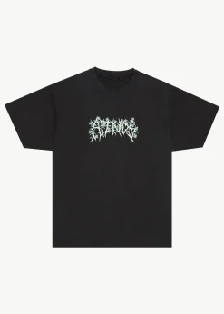 T-Shirts|Tees & Shirts<Afends Heavy Petal  - Heavyweight Boxy Tee Stone Black
