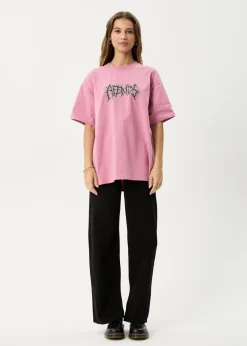 T-Shirts|Tees & Shirts<Afends Heavy Petal  - Heavyweight Boxy Tee Washed Marrakesh