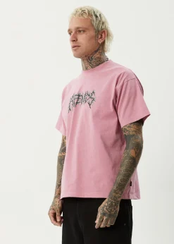 T-Shirts|Tees & Shirts<Afends Heavy Petal  - Heavyweight Boxy Tee Washed Marrakesh