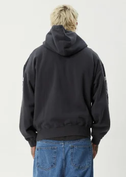 Sweaters & Hoodies|Outerwear<Afends Hidden  - Boxy Hoodie Charcoal