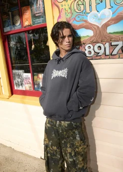 Sweaters & Hoodies|Outerwear<Afends Hidden  - Boxy Hoodie Charcoal