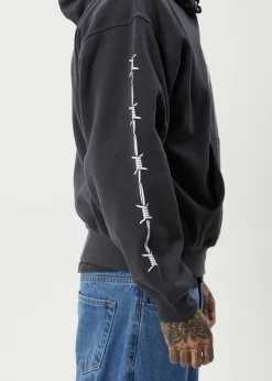 Sweaters & Hoodies|Outerwear<Afends Hidden  - Boxy Hoodie Charcoal