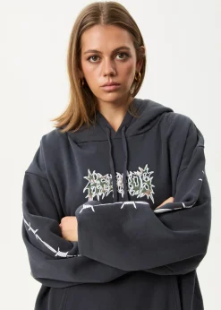 Sweaters & Hoodies|Outerwear<Afends Hidden  - Boxy Hoodie Charcoal
