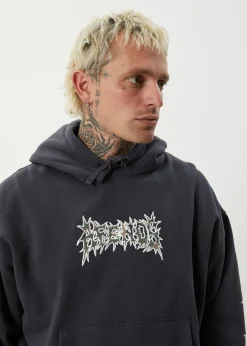 Sweaters & Hoodies|Outerwear<Afends Hidden  - Boxy Hoodie Charcoal