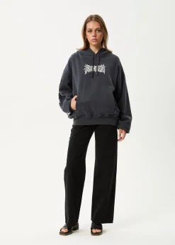 Sweaters & Hoodies|Outerwear<Afends Hidden  - Boxy Hoodie Charcoal
