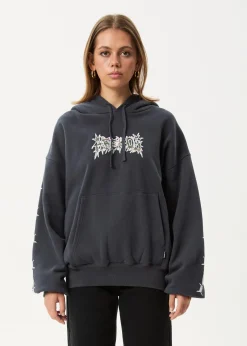 Sweaters & Hoodies|Outerwear<Afends Hidden  - Boxy Hoodie Charcoal