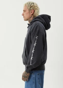 Sweaters & Hoodies|Outerwear<Afends Hidden  - Boxy Hoodie Charcoal