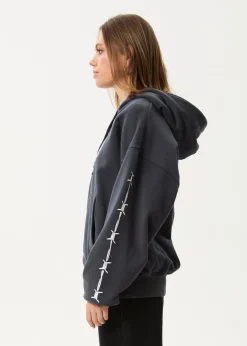 Sweaters & Hoodies|Outerwear<Afends Hidden  - Boxy Hoodie Charcoal