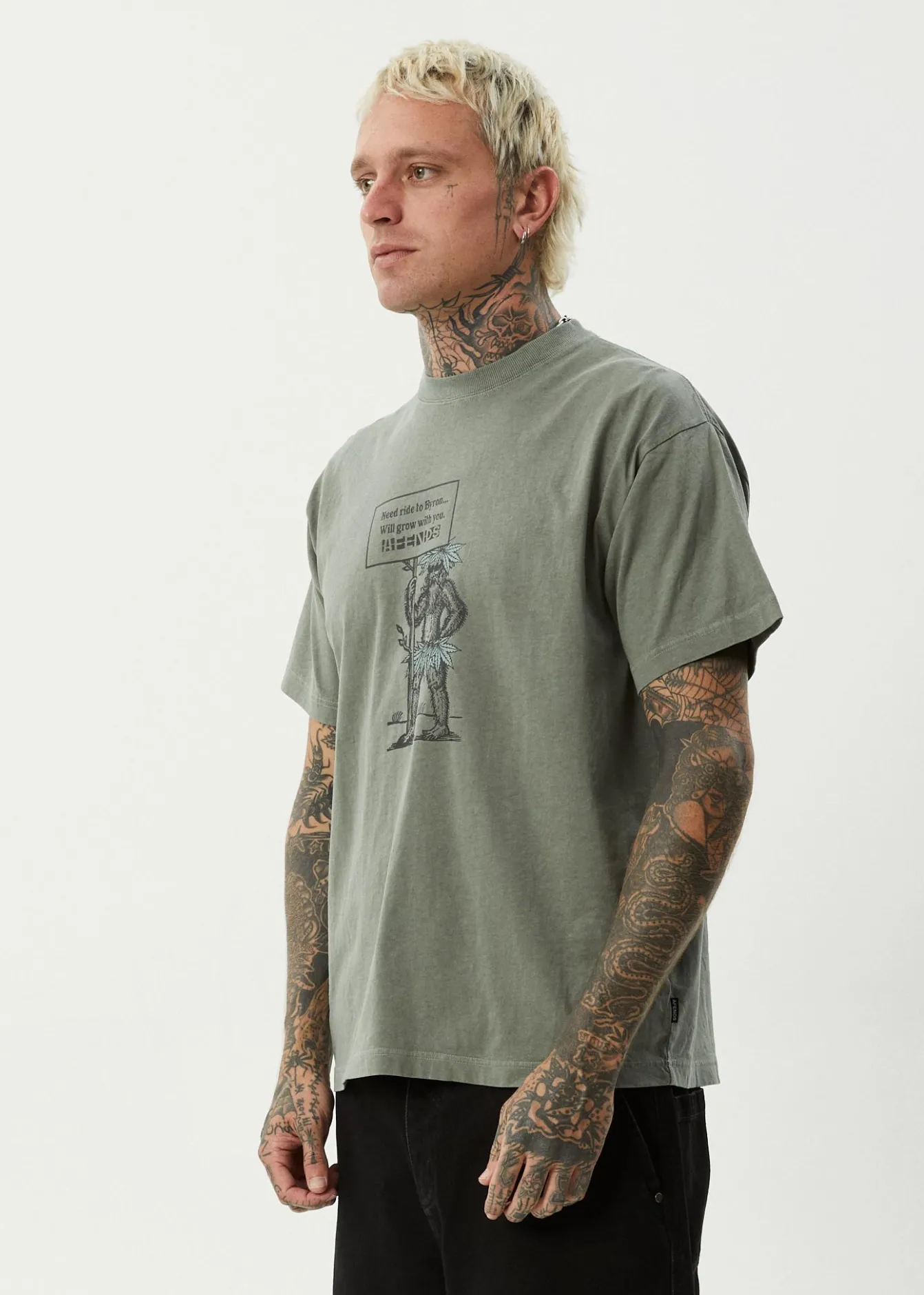 T-Shirts<Afends Hitching - Boxy Tee Washed Sycamore