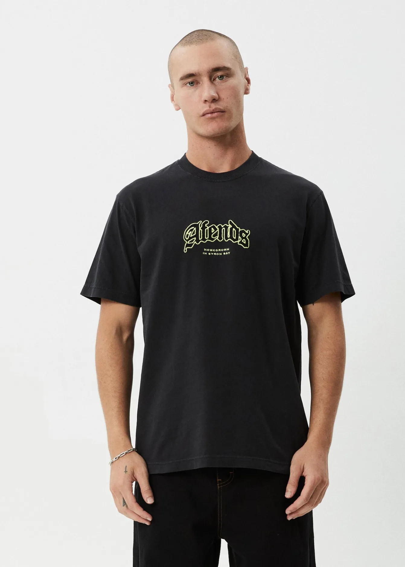 T-Shirts<Afends Home - Retro Tee Stone Black