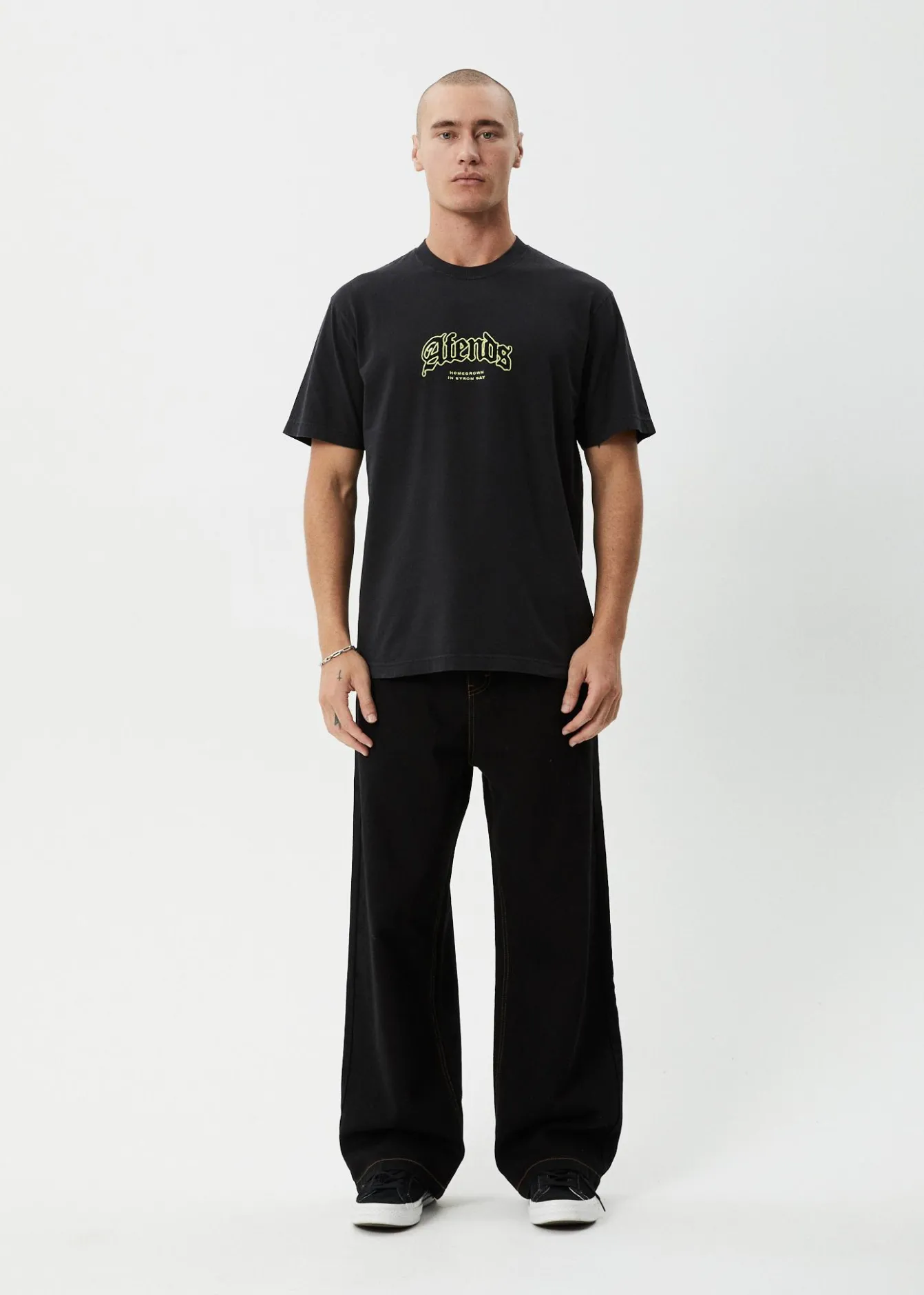T-Shirts<Afends Home - Retro Tee Stone Black
