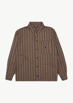 Long Sleeve|Shirts<Afends Hometown  - Long Sleeve Shirt Coffee