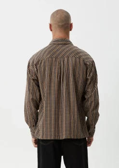 Long Sleeve|Shirts<Afends Hometown  - Long Sleeve Shirt Coffee