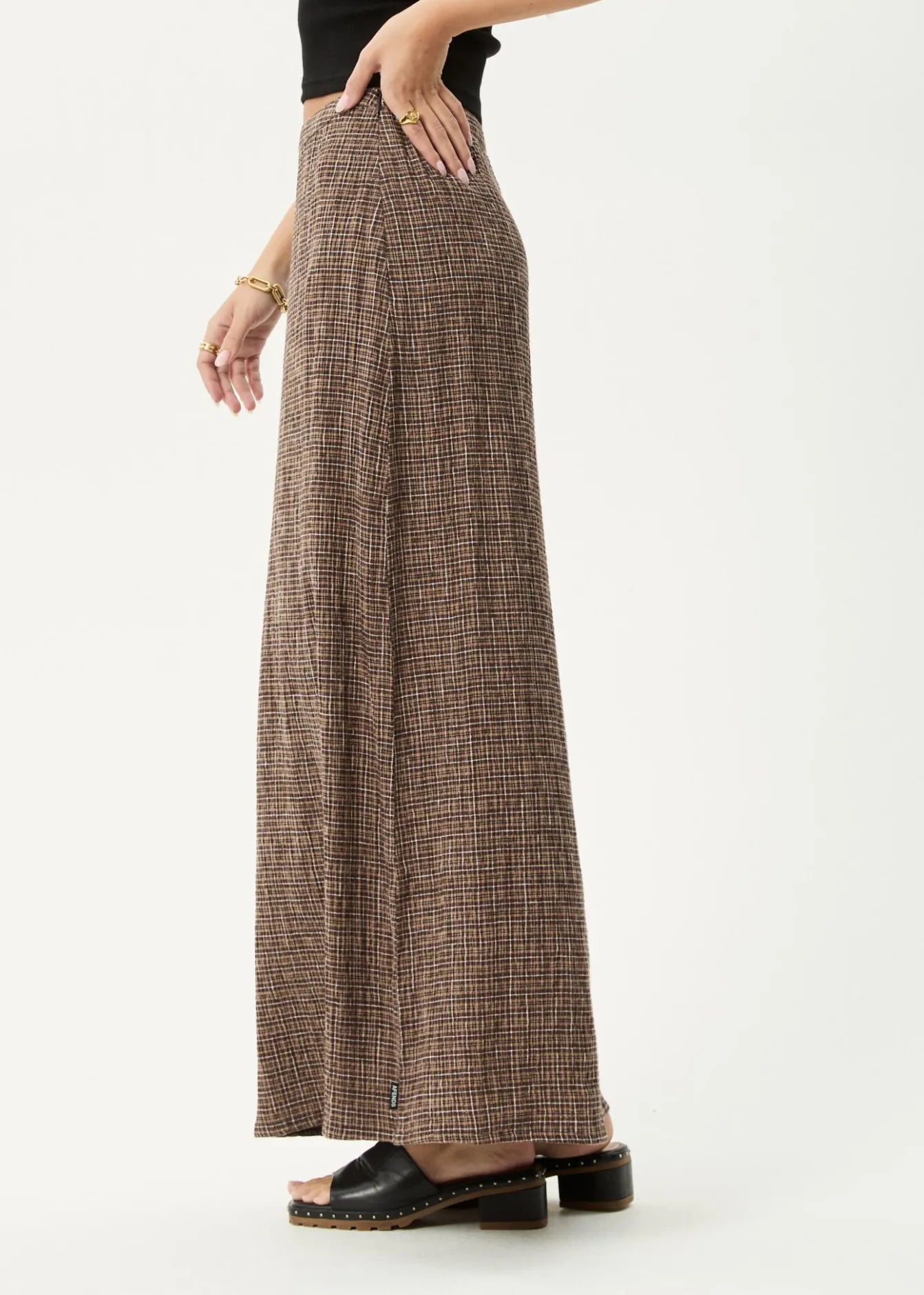 Skirts<Afends Hometown - Seersucker Maxi Skirt Coffee