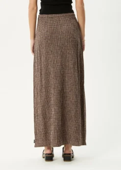 Skirts<Afends Hometown - Seersucker Maxi Skirt Coffee