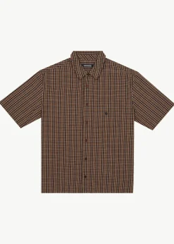 Shirts|Tees & Shirts<Afends Hometown  - Short Sleeve Shirt Coffee