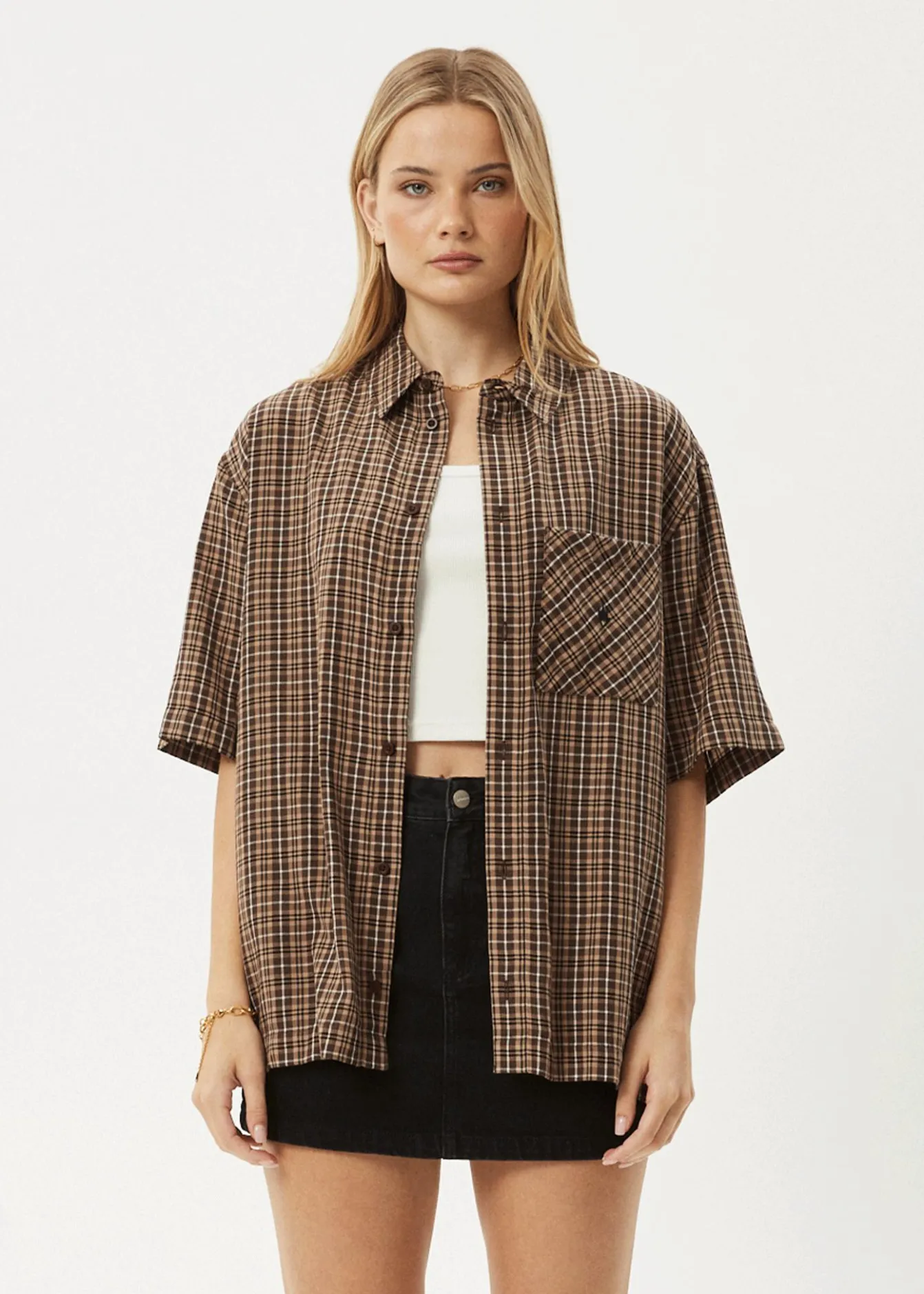 Shirts|Tees & Shirts<Afends Hometown - Short Sleeve Shirt Coffee