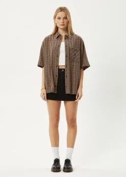 Shirts|Tees & Shirts<Afends Hometown - Short Sleeve Shirt Coffee