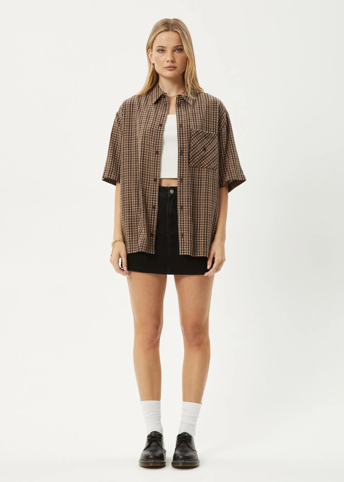 Shirts|Tees & Shirts<Afends Hometown - Short Sleeve Shirt Coffee