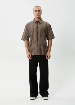 Shirts|Tees & Shirts<Afends Hometown - Short Sleeve Shirt Coffee