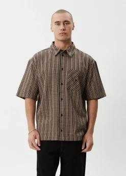 Shirts|Tees & Shirts<Afends Hometown - Short Sleeve Shirt Coffee