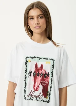 Tees & Shirts<Afends Horsegirl  - Oversized Tee White