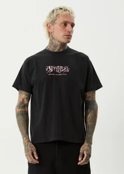 T-Shirts<Afends Horsey  - Boxy Tee Stone Black