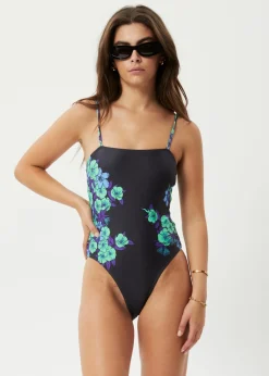 Swimwear<Afends House Of Darwin  - One Piece Swimsuit Charcoal Floral