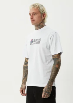 T-Shirts<Afends Huffenpuff  - Retro Tee White