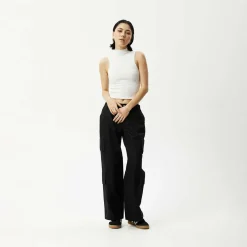 Essentials|Sleeveless<Afends Iconic  - Rib High Neck Tank Off White