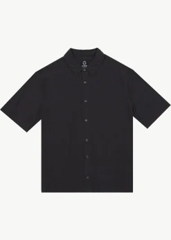 Shirts<Afends Intergalactic  - Short Sleeve Shirt Black Stripe