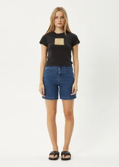 Tees & Shirts<Afends Ivy  - Recyled Baby Tee Stone Black