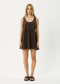 Essentials|Dresses<Afends Jesse  - Mini Dress Coffee