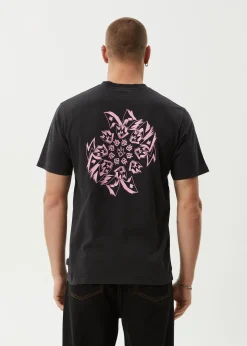 T-Shirts<Afends Kaleidodope  - Retro Tee Stone Black