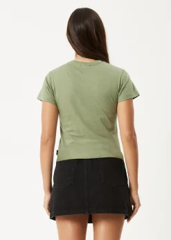 Tees & Shirts<Afends Karlee  -  Baby Tee Oil Green