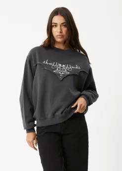 Outerwear<Afends Karlee  -  Crew Neck Jumper Charcoal