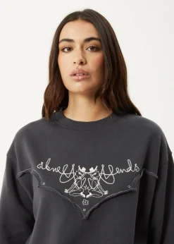 Outerwear<Afends Karlee  -  Crew Neck Jumper Charcoal