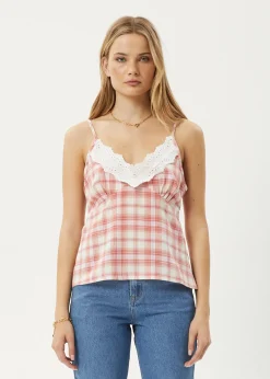 Sets & Co-Ords|Sleeveless<Afends Kayla  - Check Cami Pink Check