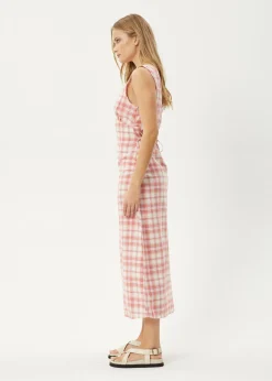 Dresses<Afends Kayla  - Check Maxi Dress Pink Check